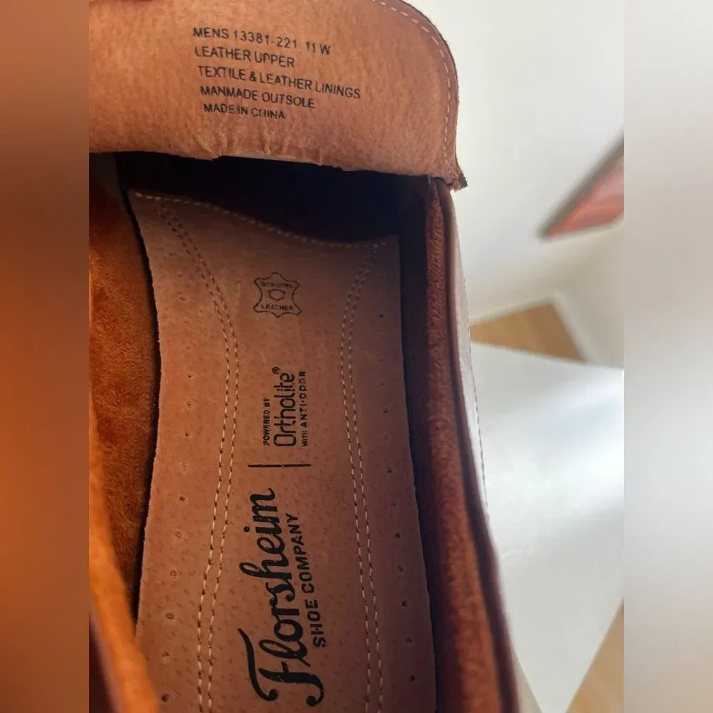 Florsheim Men's Tan Leather Slip-On Loafers